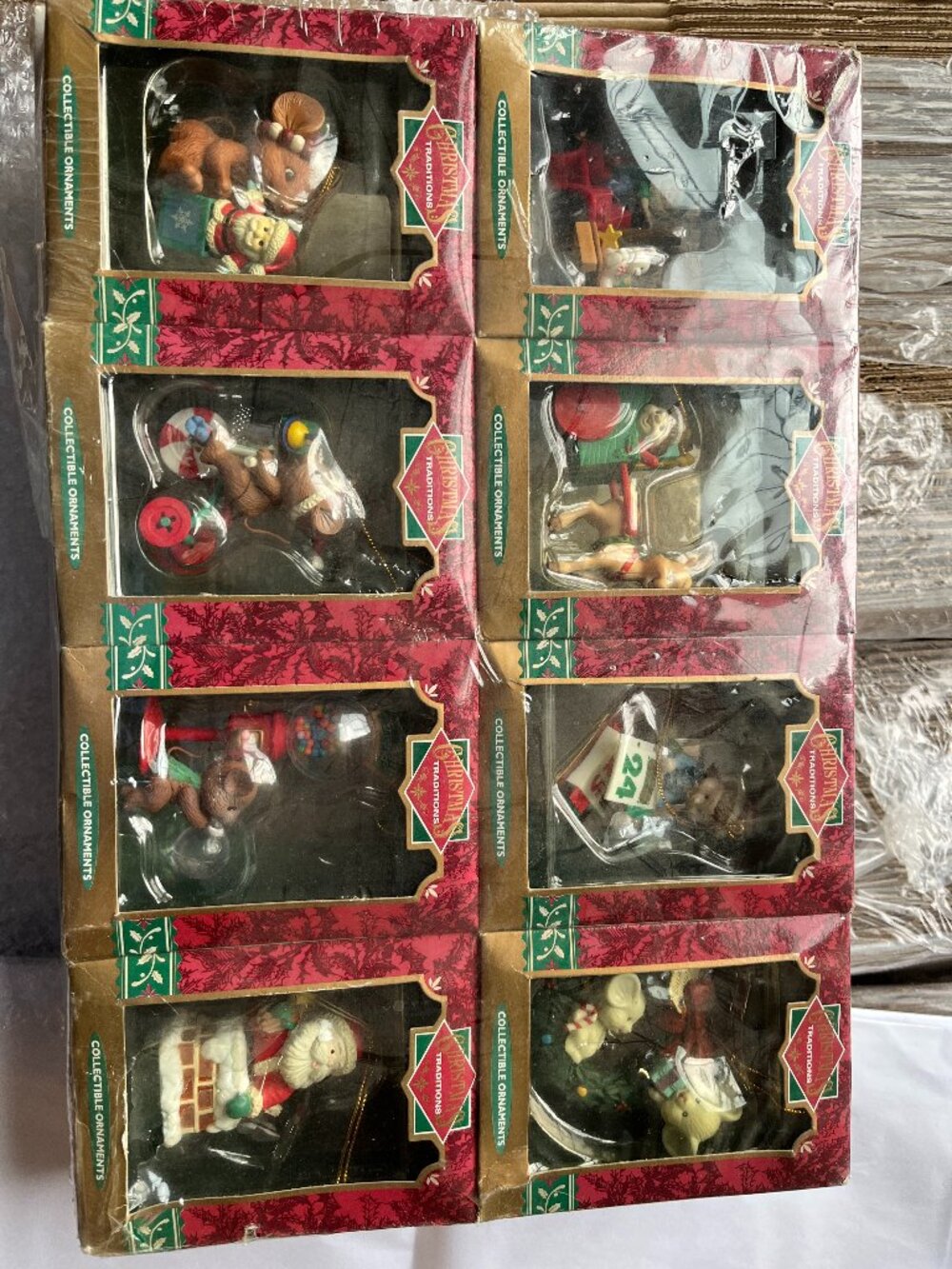 Vintage Matrix "Christmas Traditions" Collectible Ornaments - Lot of 8 - IN BOX